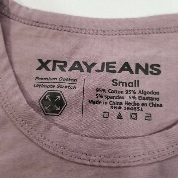 X-Ray Jeans Men's Cotton Stretch T-Shirt Light Pink Size S NEW WITH TAGS - Picture 3 of 8